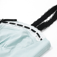 Blue Lace Bandage Slip Tank Top - Thumbnail 8