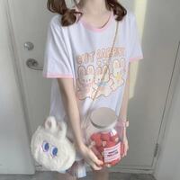 Rabbit Print Short Sleeve T-shirt  - Thumbnail 2