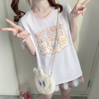 Rabbit Print Short Sleeve T-shirt  - Thumbnail 1