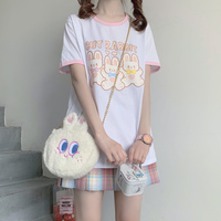 Rabbit Print Short Sleeve T-shirt  - Thumbnail 3