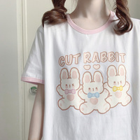 Rabbit Print Short Sleeve T-shirt  - Thumbnail 5
