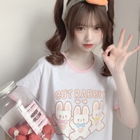 Rabbit Print Short Sleeve T-shirt  - Thumbnail 6