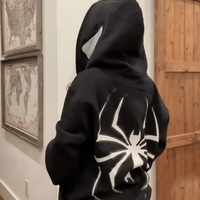 Graffiti Spider Print Hoodie - Thumbnail 3