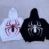Graffiti Spider Print Hoodie - Thumbnail 6