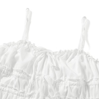 2PCS White Ruffle Camisole + High Waist Long Skirt - Thumbnail 7
