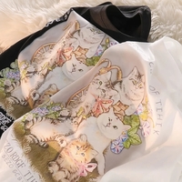 Cat Print Short Sleeve T-shirt  - Thumbnail 4