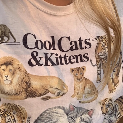 Cool cat print short sleeve t-shirt  - Thumbnail 2