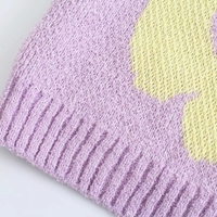 Purple & Yellow Flower Print Patchwork Sweater  - Thumbnail 8