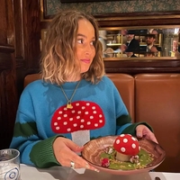 Mushroom Print Patchwork Sweater  - Thumbnail 1