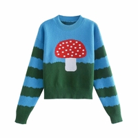Mushroom Print Patchwork Sweater  - Thumbnail 2