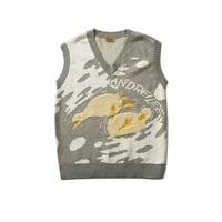 Swimming Duck Knit Sweater Vest - Thumbnail 2