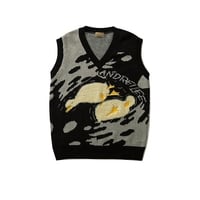 Swimming Duck Knit Sweater Vest - Thumbnail 4