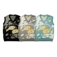 Swimming Duck Knit Sweater Vest - Thumbnail 5