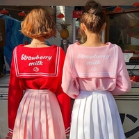 Strawberry Milk Sailor Collar Sweater  - Thumbnail 1