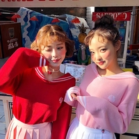 Strawberry Milk Sailor Collar Sweater  - Thumbnail 3