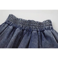 Denim Bow Ruffle Low Waist Skirt  - Thumbnail 5