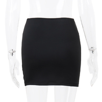 Black Bow Lace Trim High Waist Mini Skirt  - Thumbnail 8