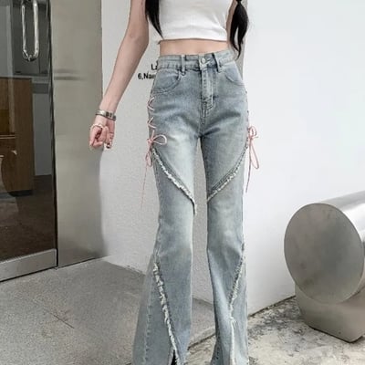 Sweet french high waist flare pants 