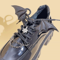 New cute student platform shoes thick-soled leather shoes black women's shoes - Thumbnail 6