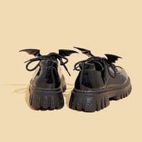 New cute student platform shoes thick-soled leather shoes black women's shoes - Thumbnail 3