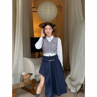 Vintage Grey Sweater Vest  - Thumbnail 6