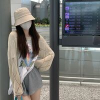 Blue Hollow Out Cropped Cardigan  - Thumbnail 8