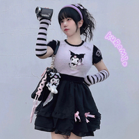 Kawaii Purple Black Kuromi Knitted Soft Sweater - Thumbnail 1