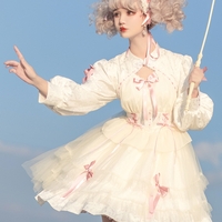 EGL Black Purple & White Pink Bow Lace Gothic Princess Dress - Thumbnail 9