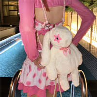 Y2K Doll Rabbit Bunny Star Plush Handmade 3D Bag - Thumbnail 2