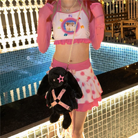 Y2K Doll Rabbit Bunny Star Plush Handmade 3D Bag - Thumbnail 8