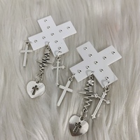 Y2K Goth Punk Cross Pendant Hairpin Hair Clip Hair Accessories - Thumbnail 6