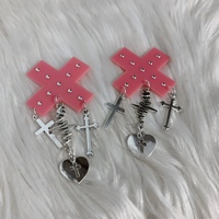 Y2K Goth Punk Cross Pendant Hairpin Hair Clip Hair Accessories - Thumbnail 8