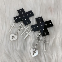 Y2K Goth Punk Cross Pendant Hairpin Hair Clip Hair Accessories - Thumbnail 9