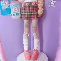 Y2K Balletcore Harajuku Knitted Leg Warmer - Thumbnail 1