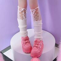 Y2K Balletcore Harajuku Knitted Leg Warmer - Thumbnail 2