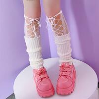 Y2K Balletcore Harajuku Knitted Leg Warmer - Thumbnail 3