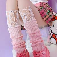 Y2K Balletcore Harajuku Knitted Leg Warmer - Thumbnail 9