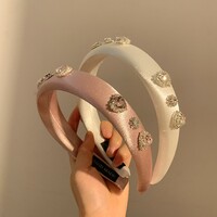 Sweet Girl Pink White Heart Jewels Decorated Hairband Headband Hair Accessories - Thumbnail 6