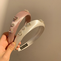 Sweet Girl Pink White Heart Jewels Decorated Hairband Headband Hair Accessories - Thumbnail 7