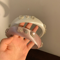 Sweet Girl Pink White Heart Jewels Decorated Hairband Headband Hair Accessories - Thumbnail 8