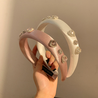 Sweet Girl Pink White Heart Jewels Decorated Hairband Headband Hair Accessories - Thumbnail 9