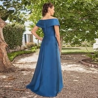 Elegant Off Shoulder Strapless Mother of Bride Dresses for Women 2023 New Sleeveless Wedding Party Gown Vestido De Noche Summer - Thumbnail 1