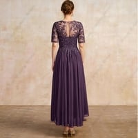 Half Sleeve Mother of Bride/Groom Dresses for Women Ankle Length Wedding Party Gown Chiffon Vestido De Noche 2023 Summer - Thumbnail 2