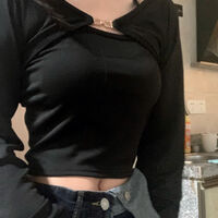 Black Halter Chain Long Sleeve T-shirt  - Thumbnail 1