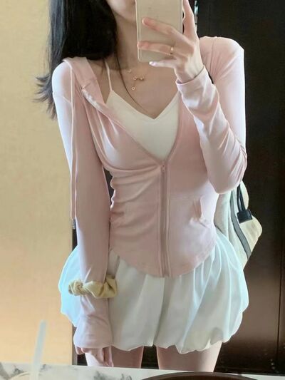 Pastel Zipper Hoodie