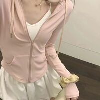 Pastel Zipper Hoodie - Thumbnail 1