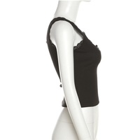 Black Bow Lace Trim Tank Top - Thumbnail 5