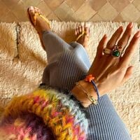 Colorful Striped Smock Sweater  - Thumbnail 6