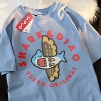 Shark Plane Print Short Sleeve T-shirt  - Thumbnail 1