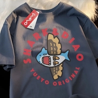 Shark Plane Print Short Sleeve T-shirt  - Thumbnail 3